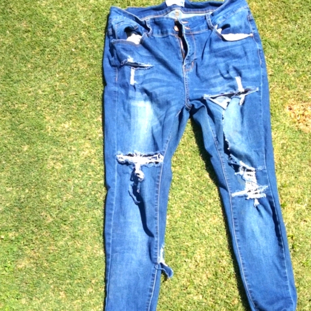 Ripped up jeans